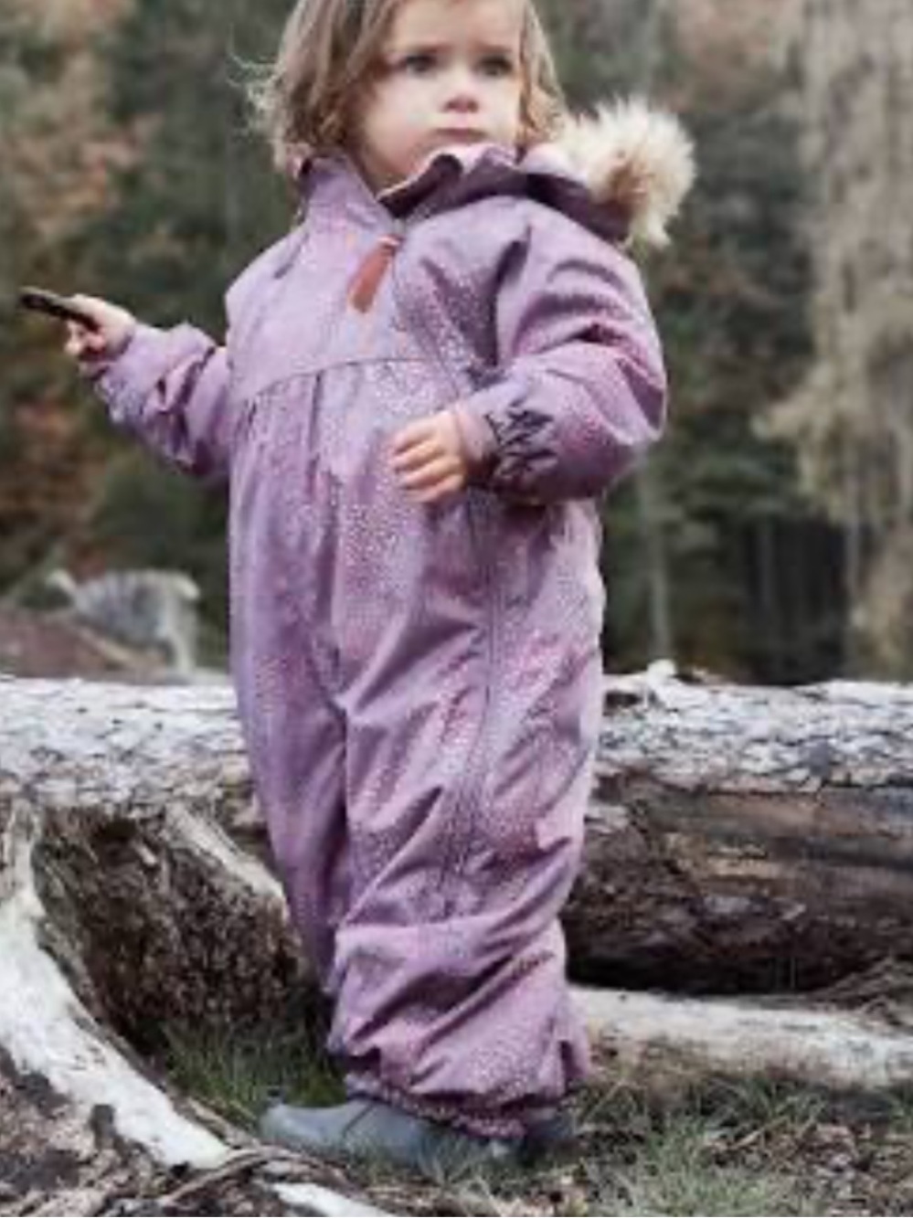Minymo Girls Snowsuit | Size 12M | Detachable Hood | GUC